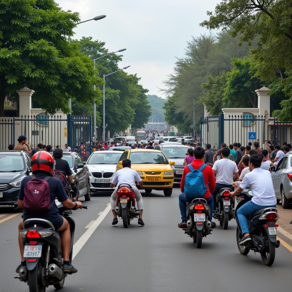 An toàn giao thông trước cổng trường