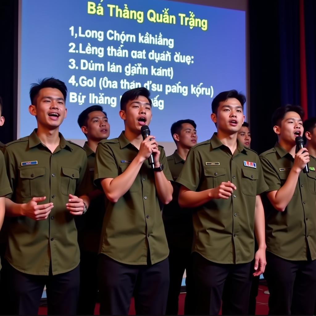 Ba Tháng Quân Trường Karaoke Tone Nam