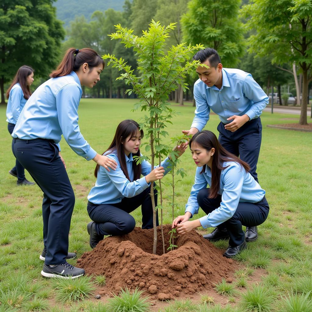 Chương trình trồng cây xanh do Sở Tài nguyên và Môi trường tỉnh Bắc Giang tổ chức