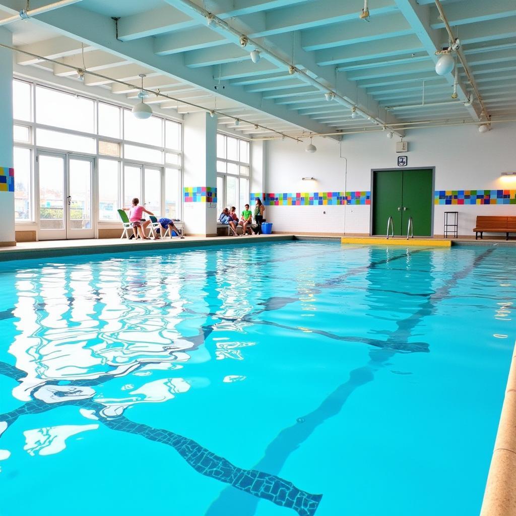 Modern swimming pool at KinderWorld