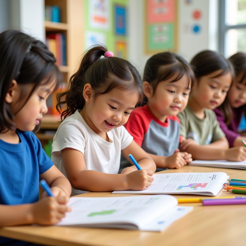 Children learning at Panda Kindergarten