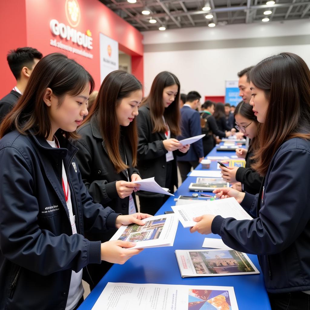 THPT Gia Định students attending a university admissions fair