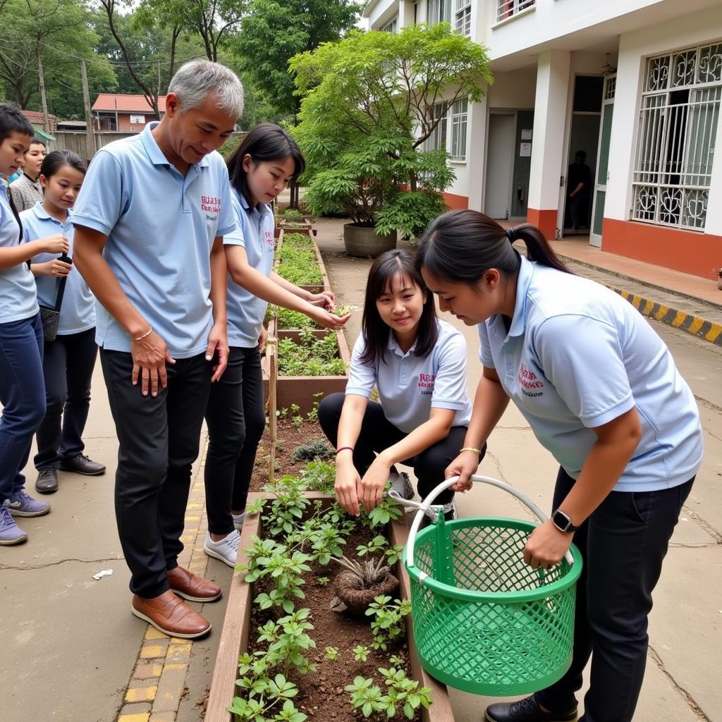 Học sinh THPT Gia Định tham gia chương trình tình nguyện