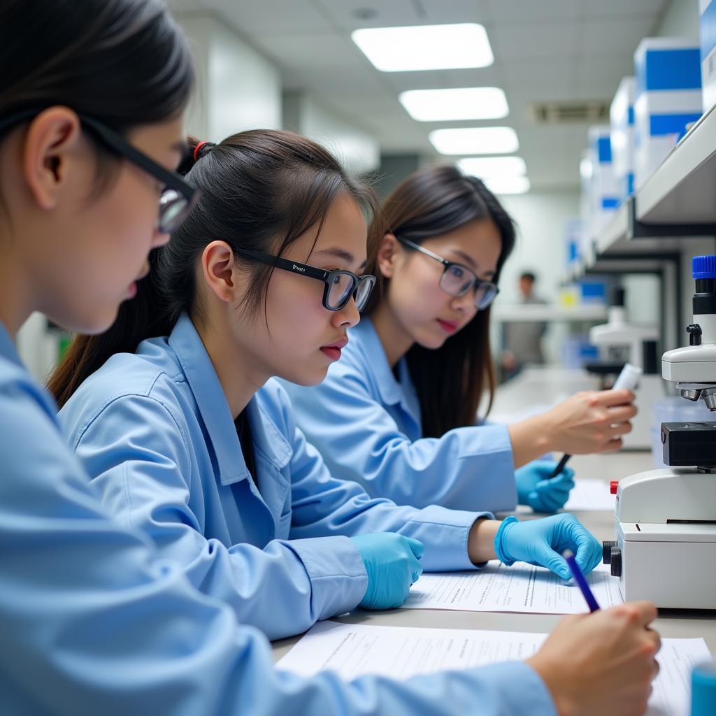 Sinh viên Đại học Bách Khoa Hà Nội thực tập tại phòng lab hiện đại