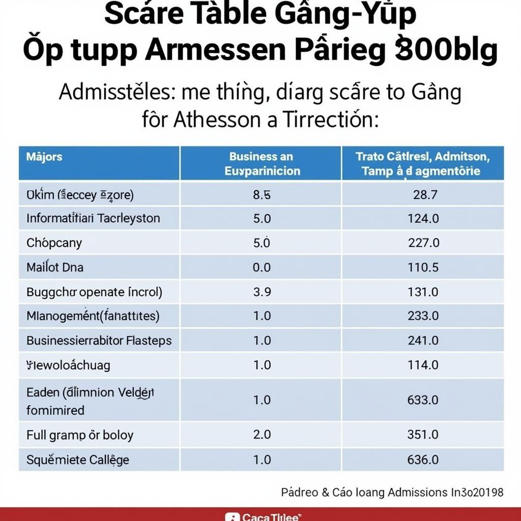 Điểm chuẩn Cao Thắng 2020 theo ngành