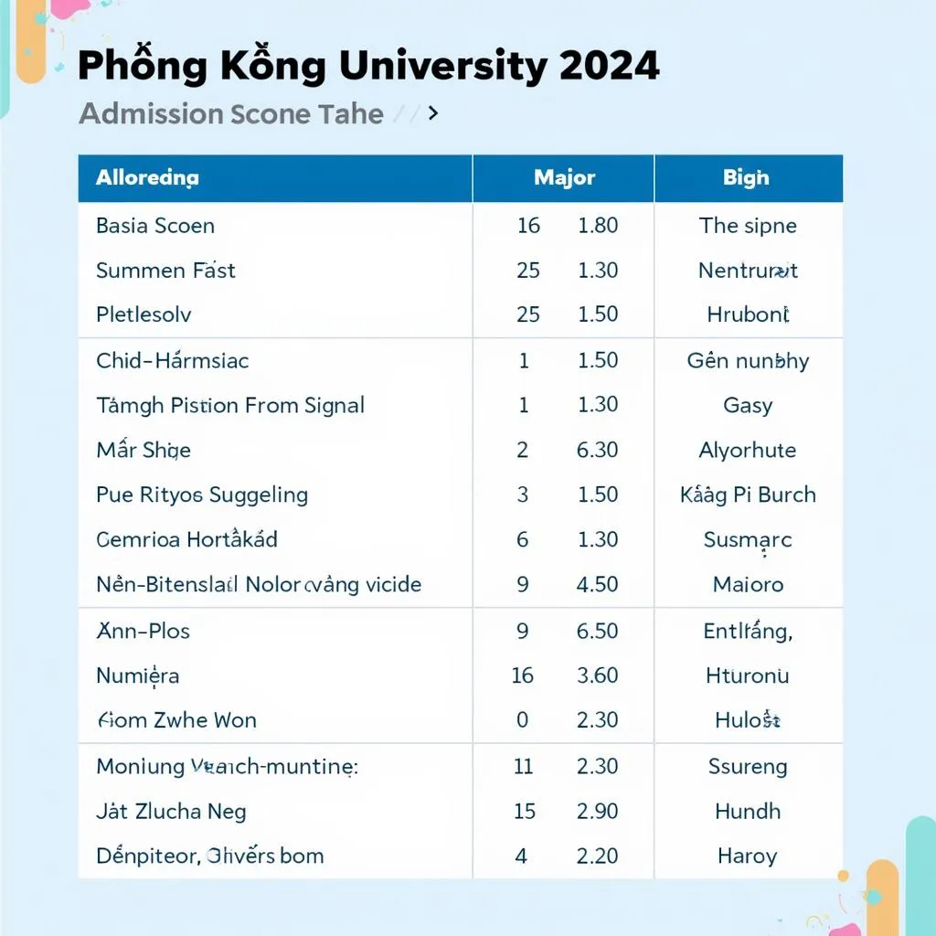 Bảng điểm chuẩn Đại học Phương Đông 2024