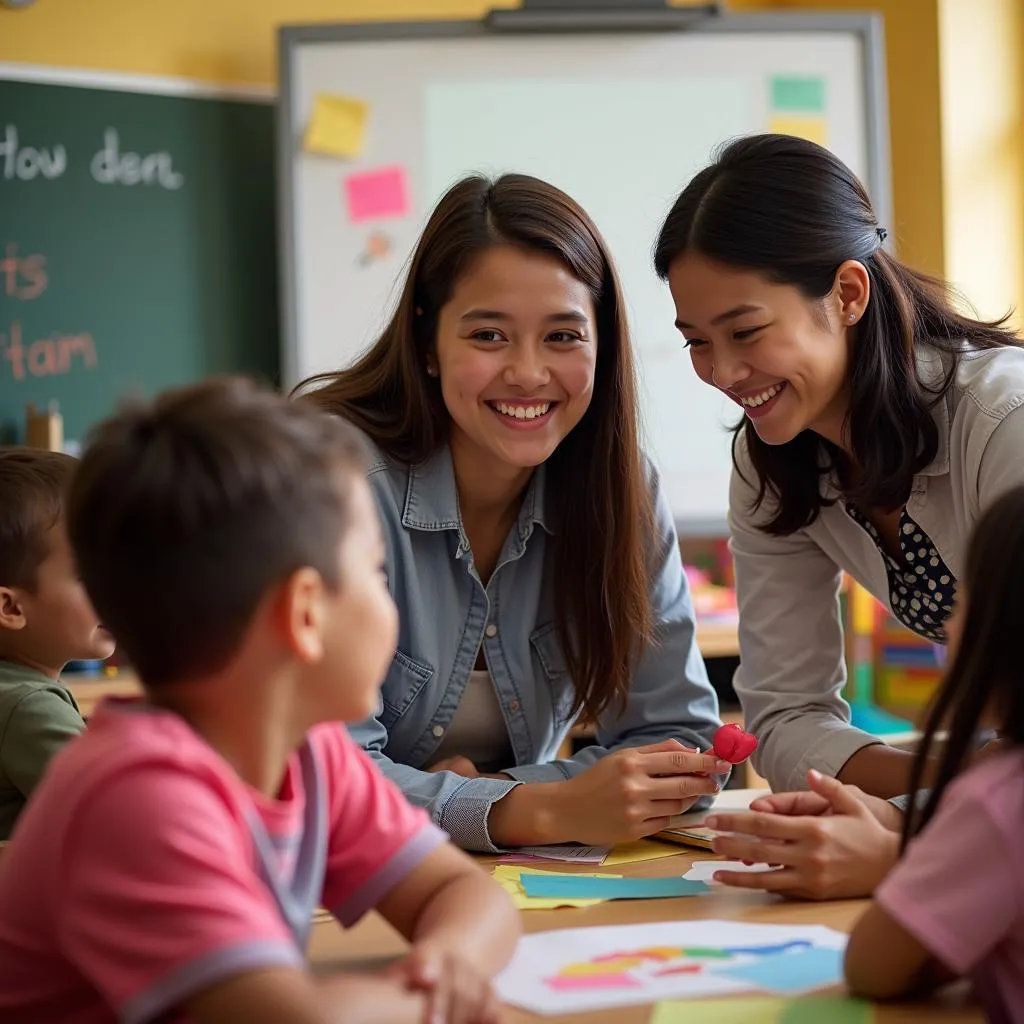 Dedicated and experienced teachers at Hoang Anh Kindergarten