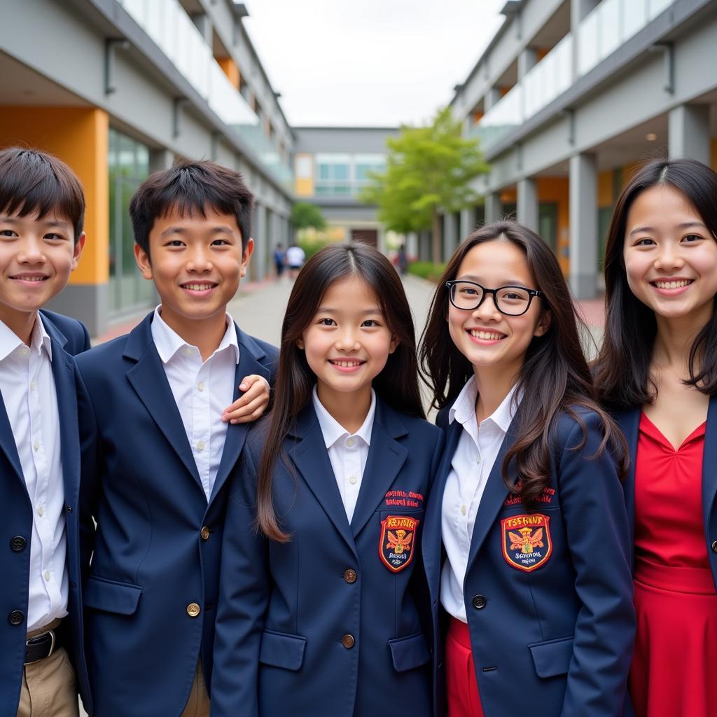 Học sinh Vinschool tự tin trong trang phục đồng phục