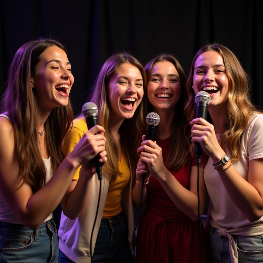 Giao lưu karaoke giữa các cựu học sinh