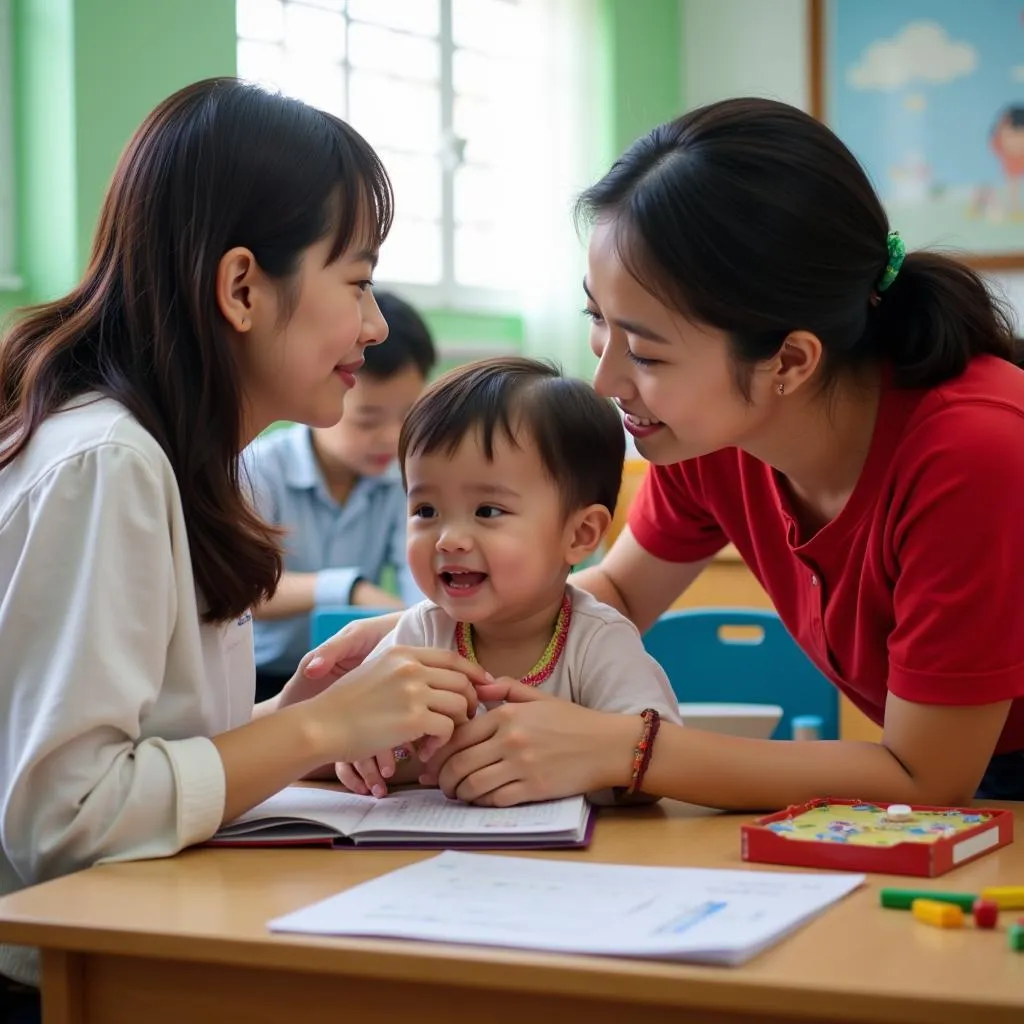 Giáo viên mầm non 15 quận 4 chăm sóc trẻ tận tình chu đáo