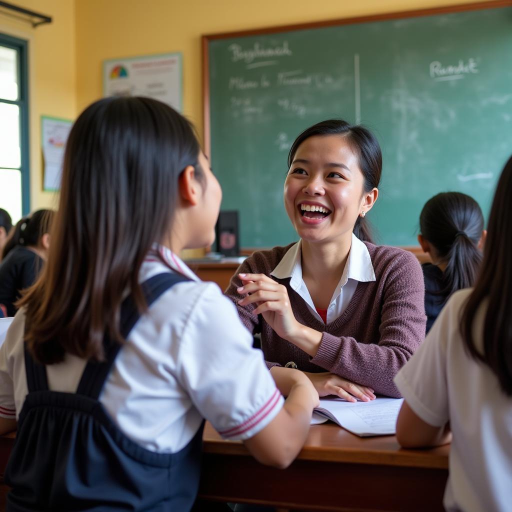 Giáo viên Trường Tiểu học Đội Cung giảng dạy