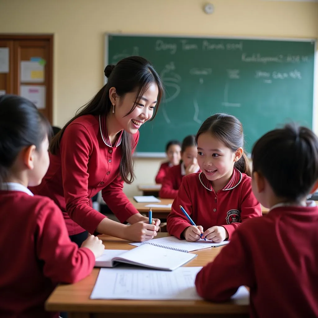 Dedicated teachers at Dong Tam Primary School