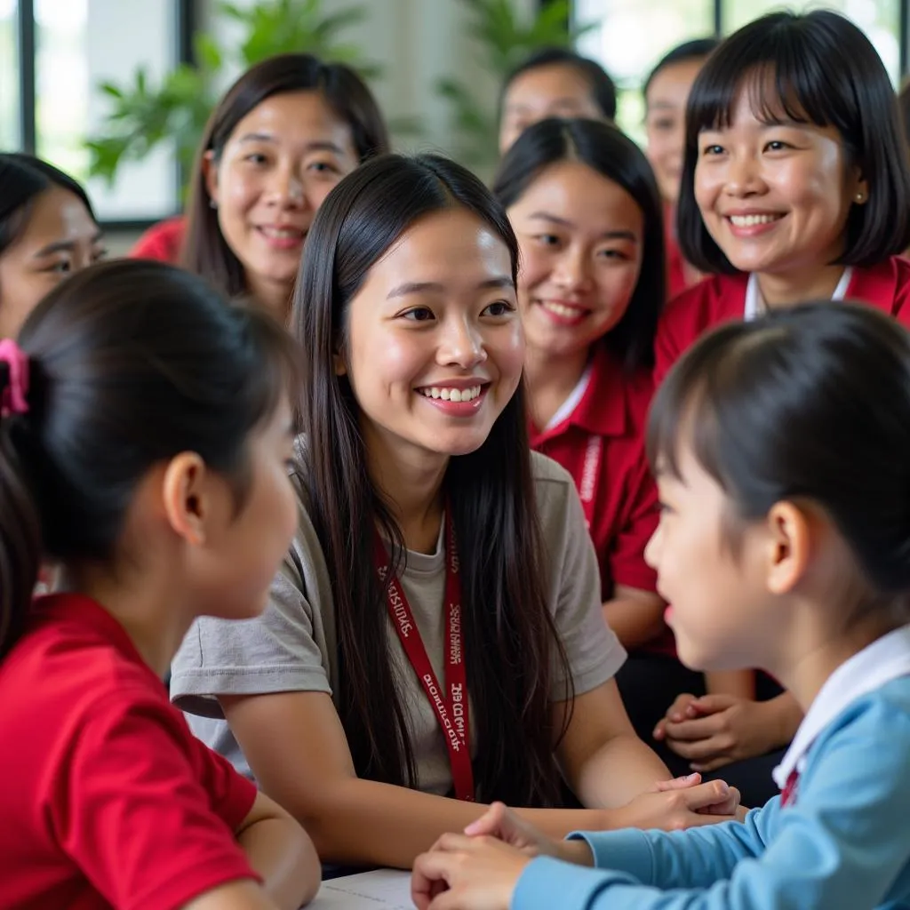 Giáo viên trường tiểu học Lê Bá Trinh