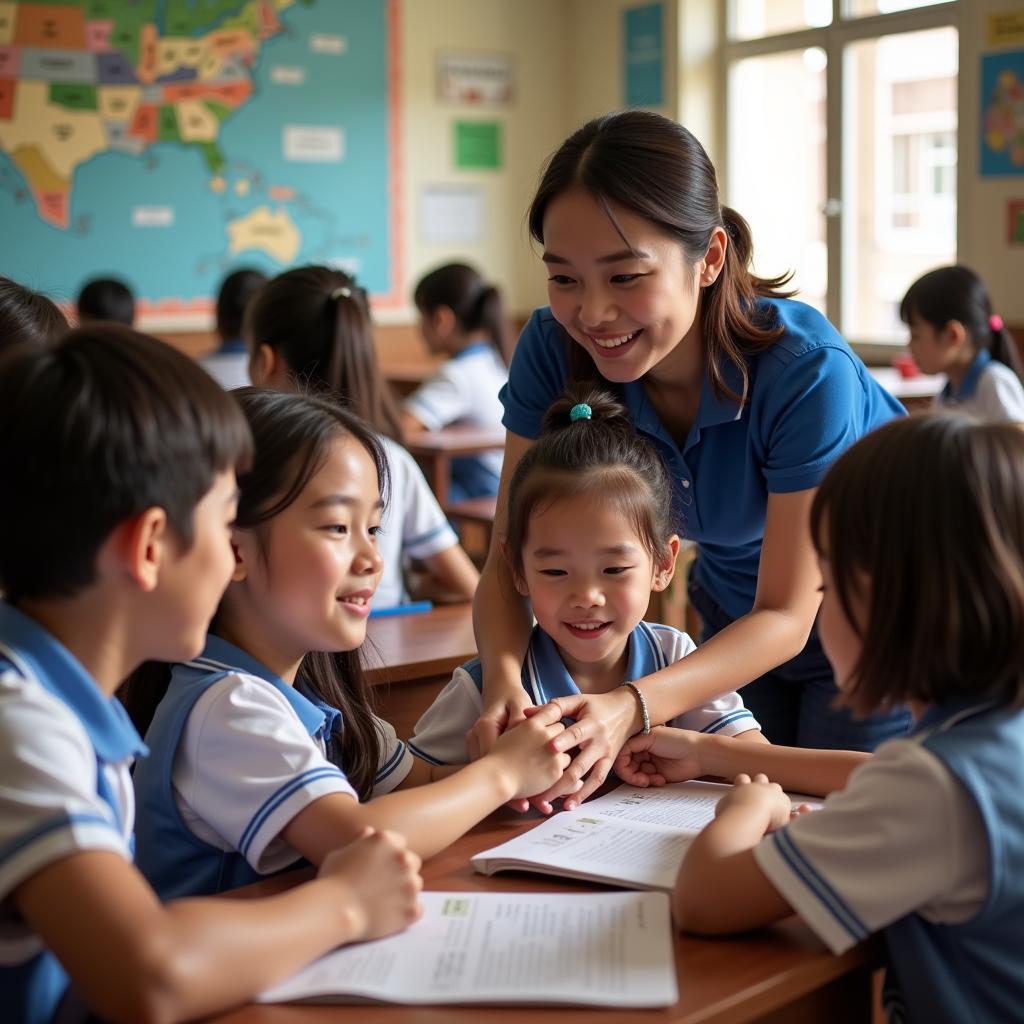 Teachers and Students at Phan Chu Trinh School