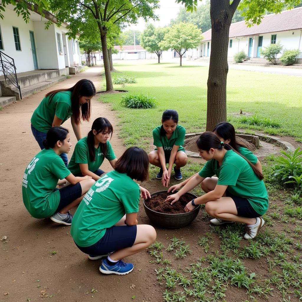 Học sinh THPT Gia Định tham gia hoạt động tình nguyện