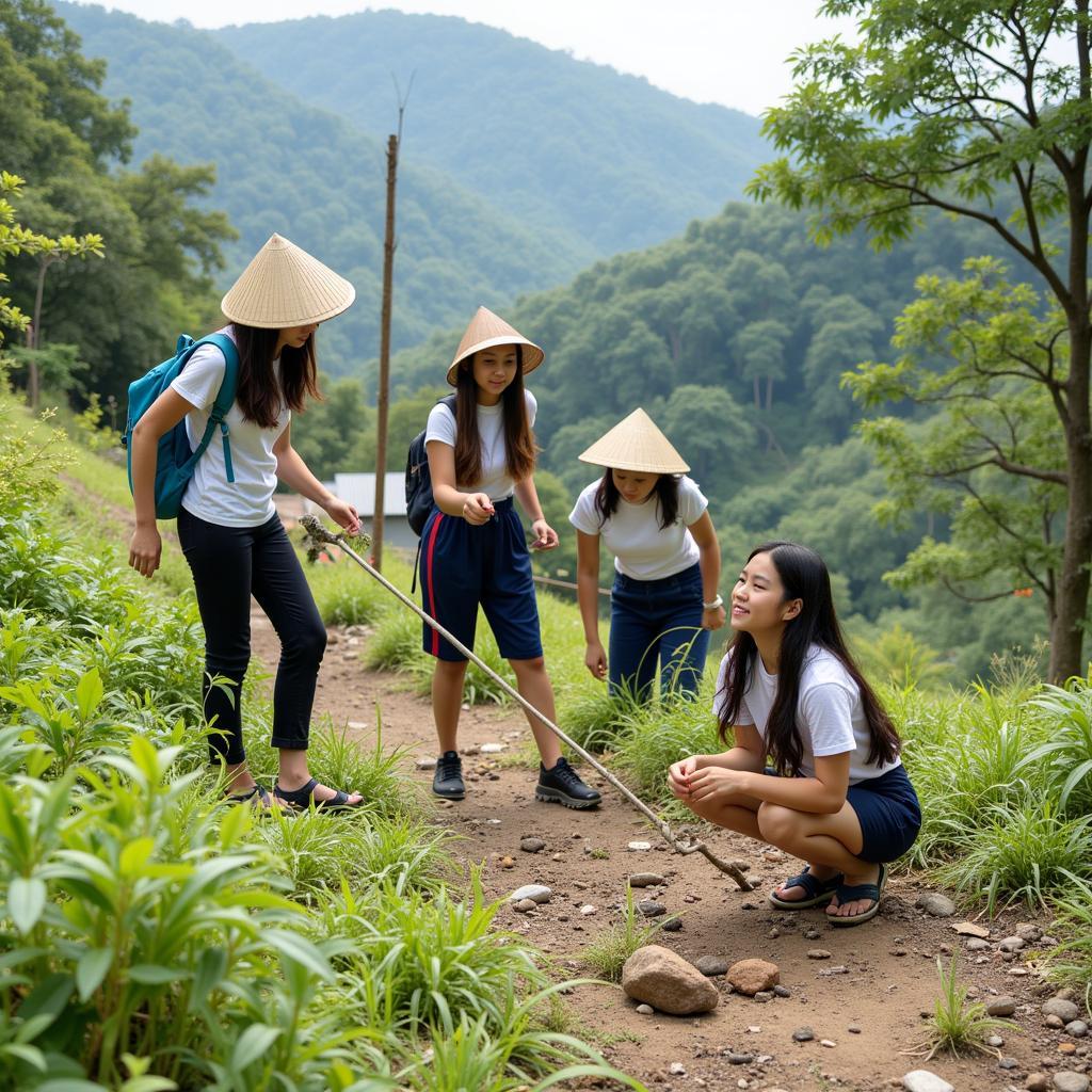 Học sinh tham gia hoạt động ngoại khóa