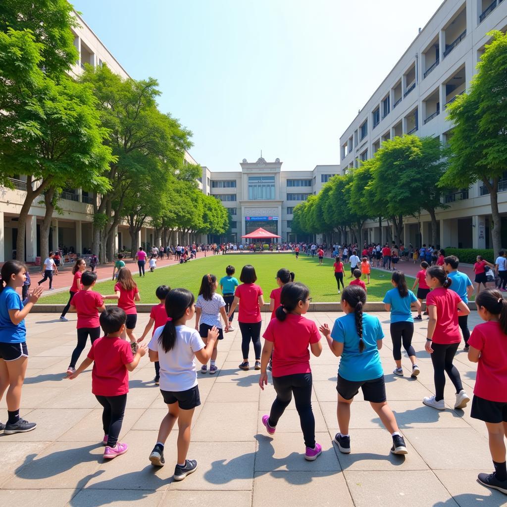 Outdoor activities at Nguyen Tat Thanh Square