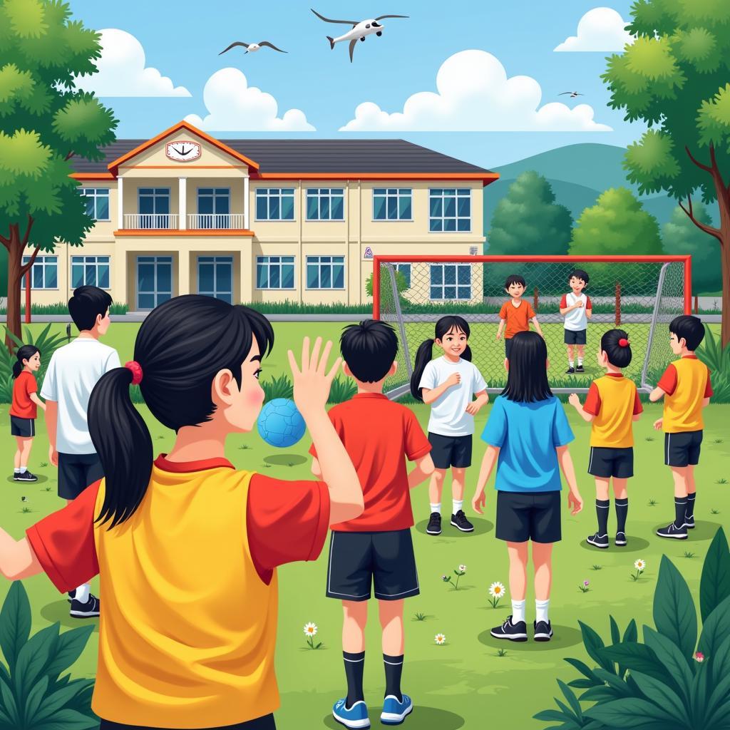 Outdoor activities at Gia Dinh High School