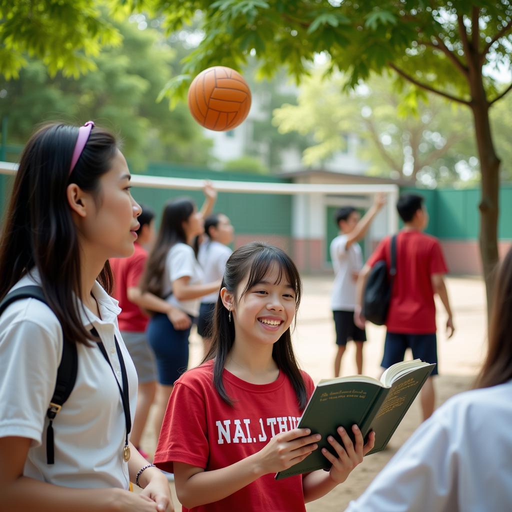 Outdoor activities at Diem Thuy High School