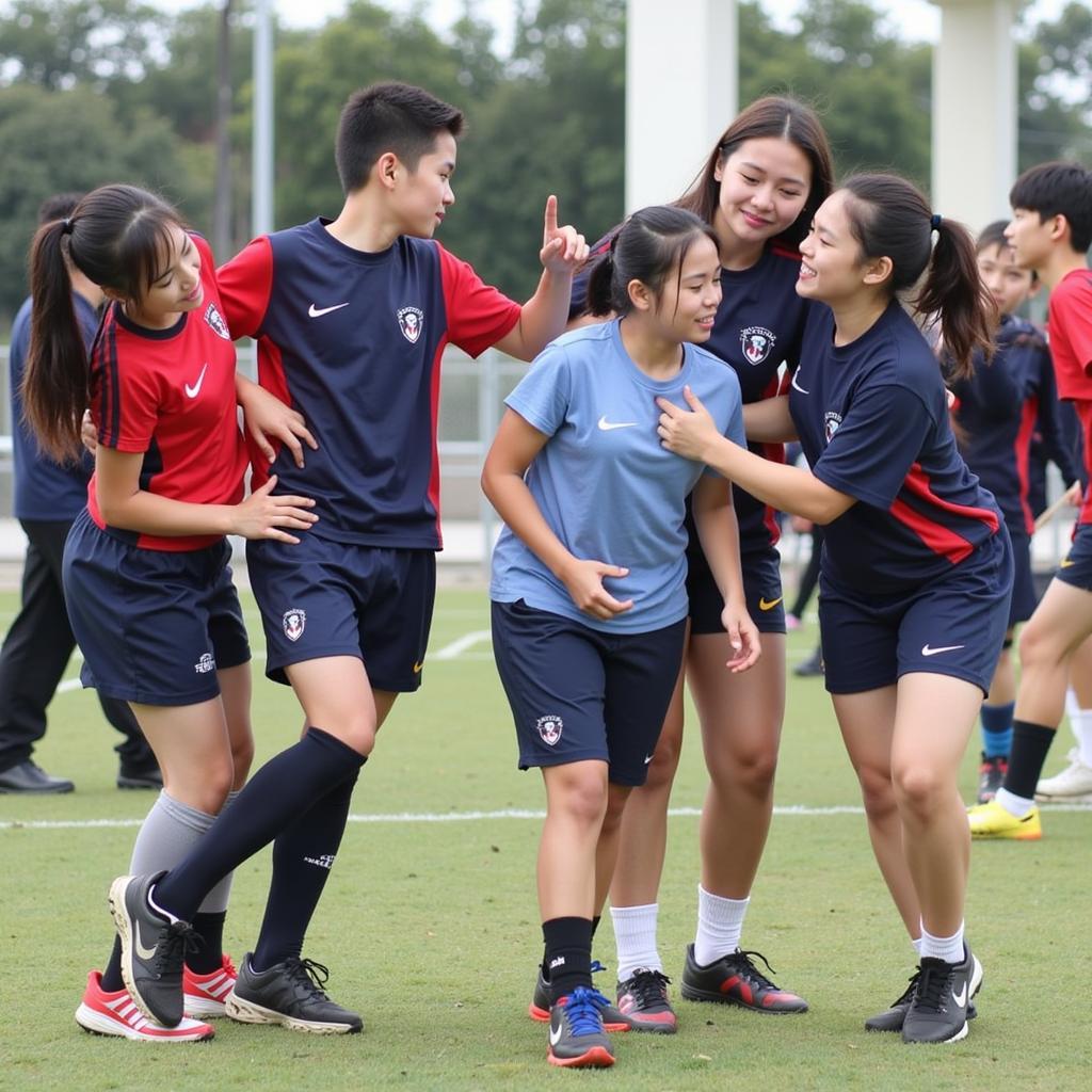 Học sinh trường Lê Hồng Phong tham gia hoạt động ngoại khóa