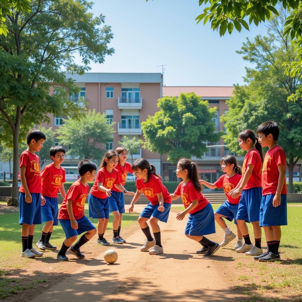 Outdoor activities at Huynh Cuong Ethnic Boarding High School