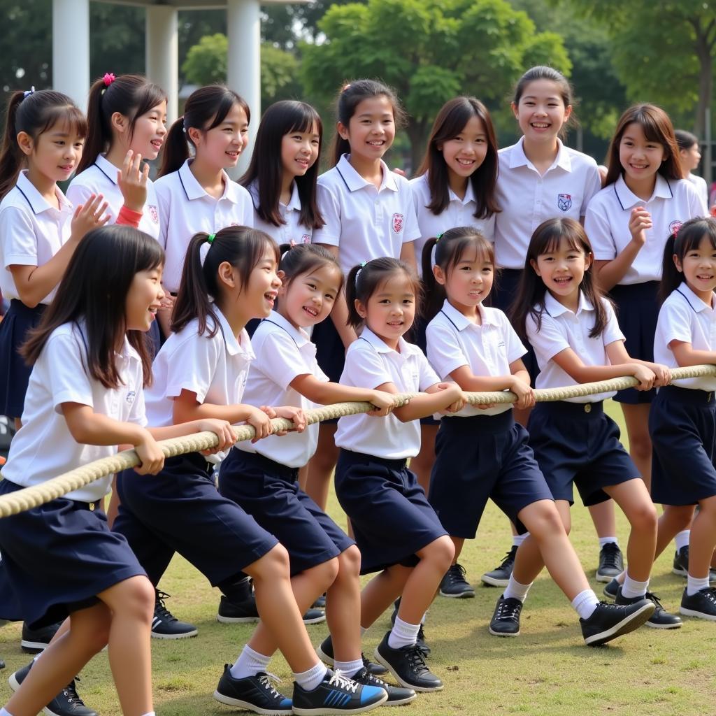 Outdoor activities at Tan Phu High School