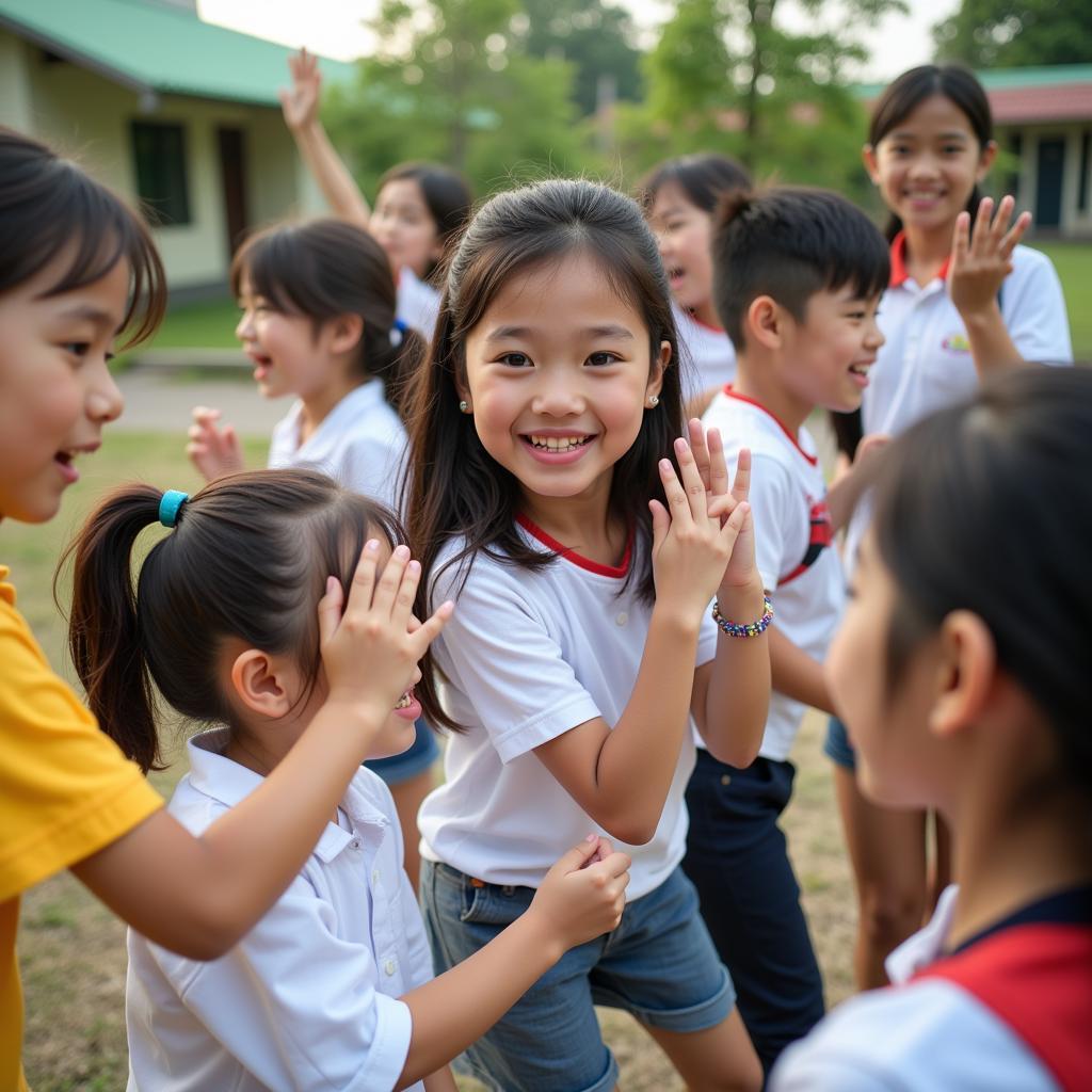 Học sinh trường THPT Thanh Oai A tham gia hoạt động ngoại khóa