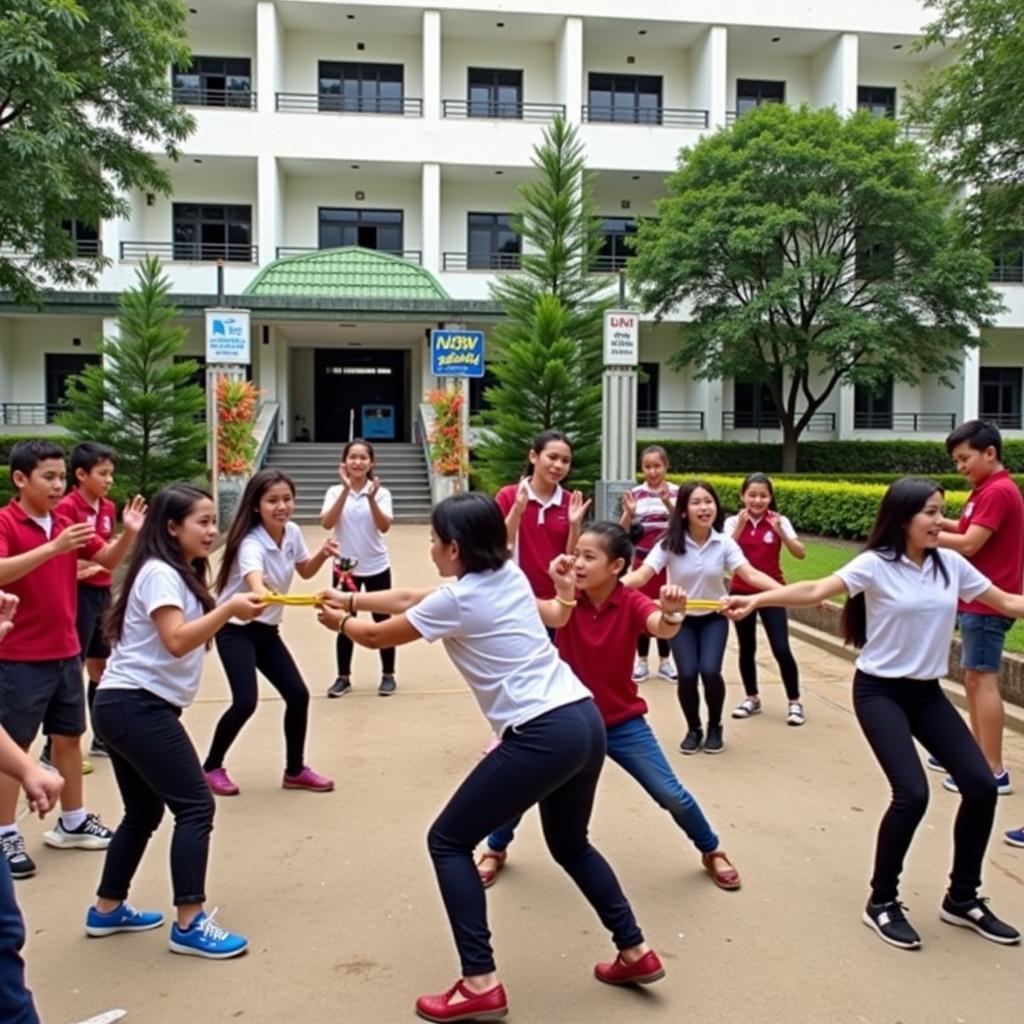 Hoạt động ngoại khóa sôi nổi tại trường tiểu học Vạn Ninh