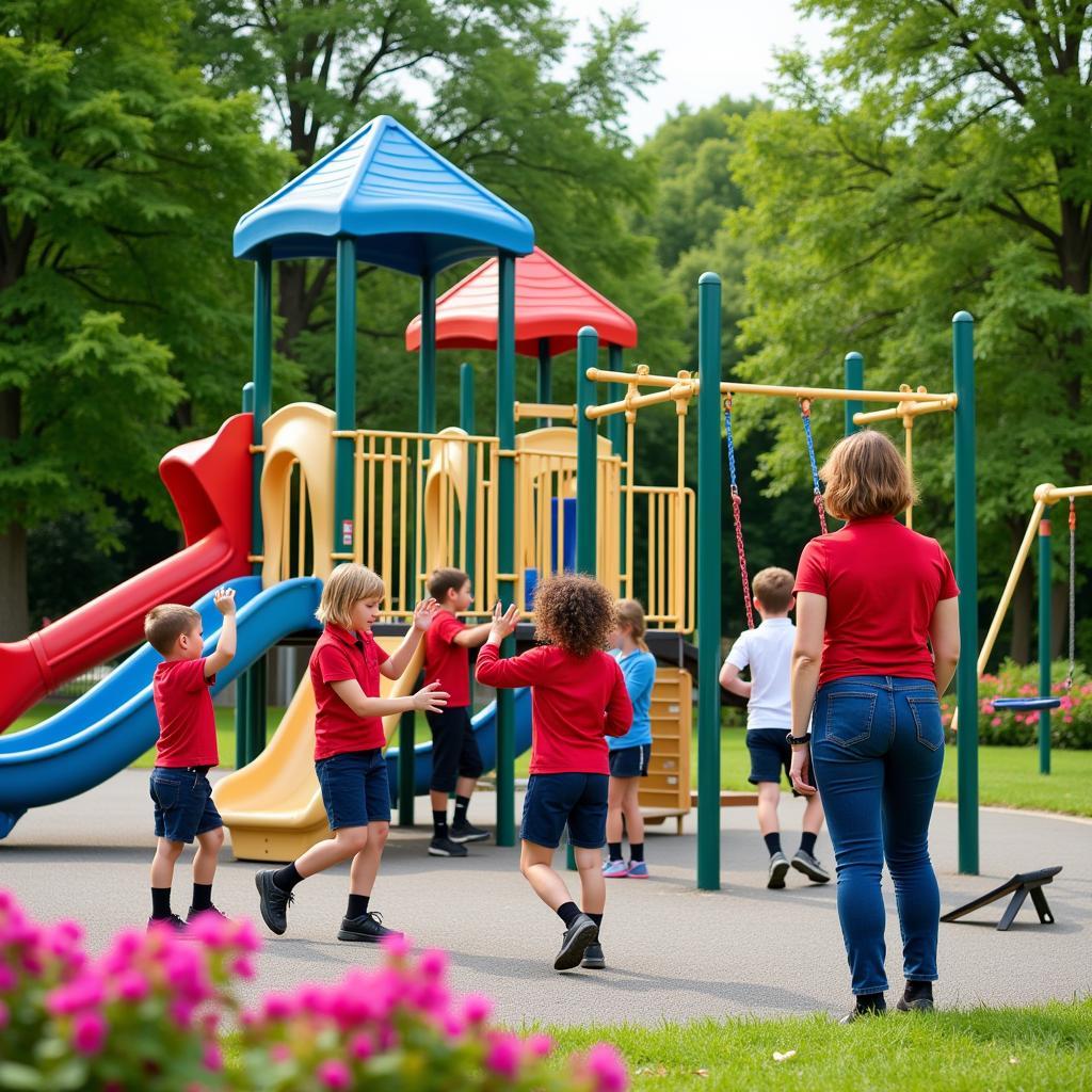 Outdoor activities at Cam Tu Kindergarten