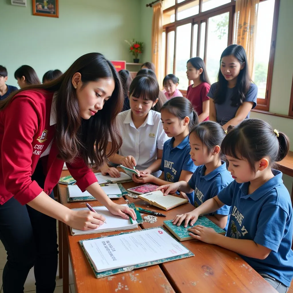 Hoạt động thiện nguyện trường THPT Chu Văn An - Dak Lak