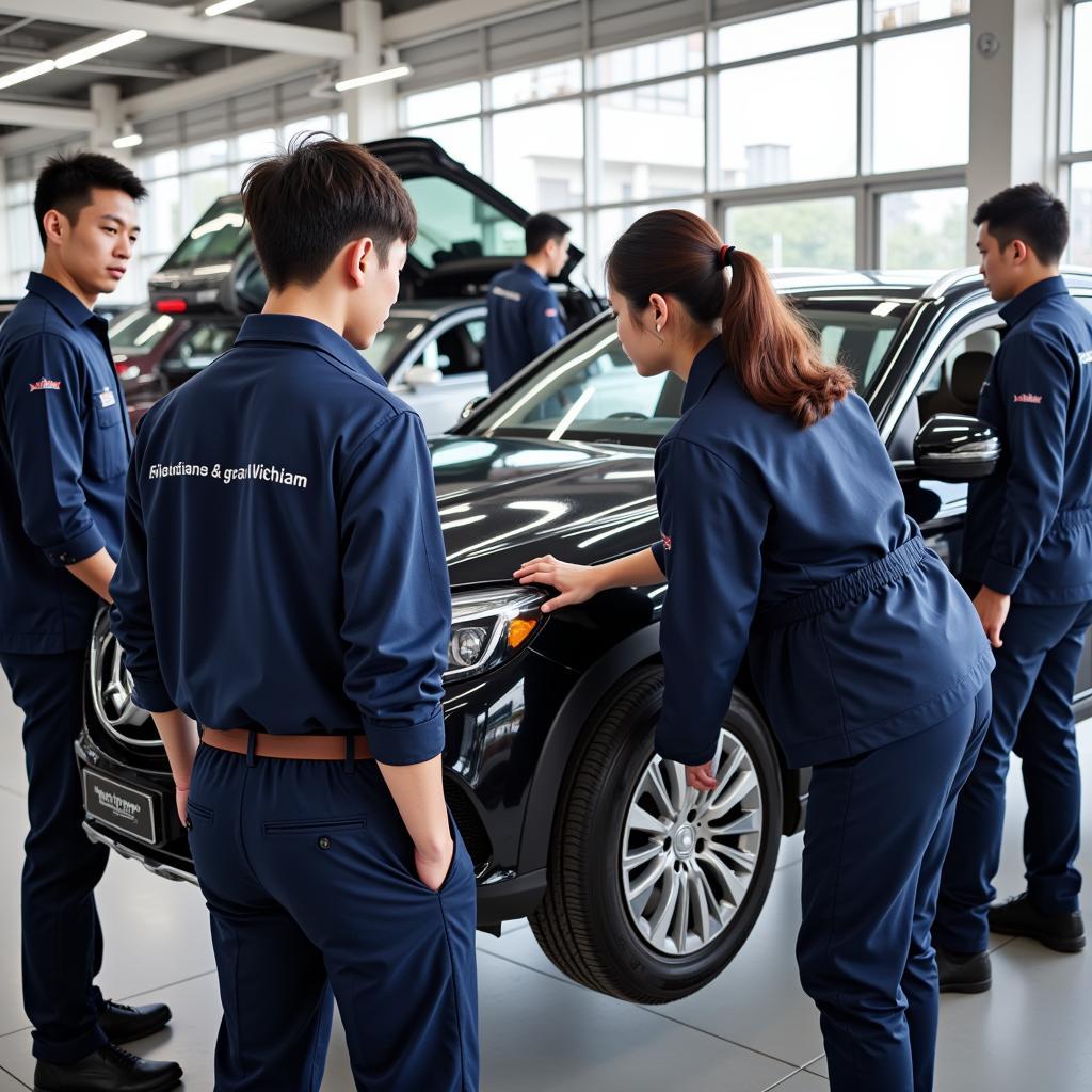 Học sinh Gia Định tham gia chương trình thực tập tại Mercedes Benz Vietnam Star Trường Chinh