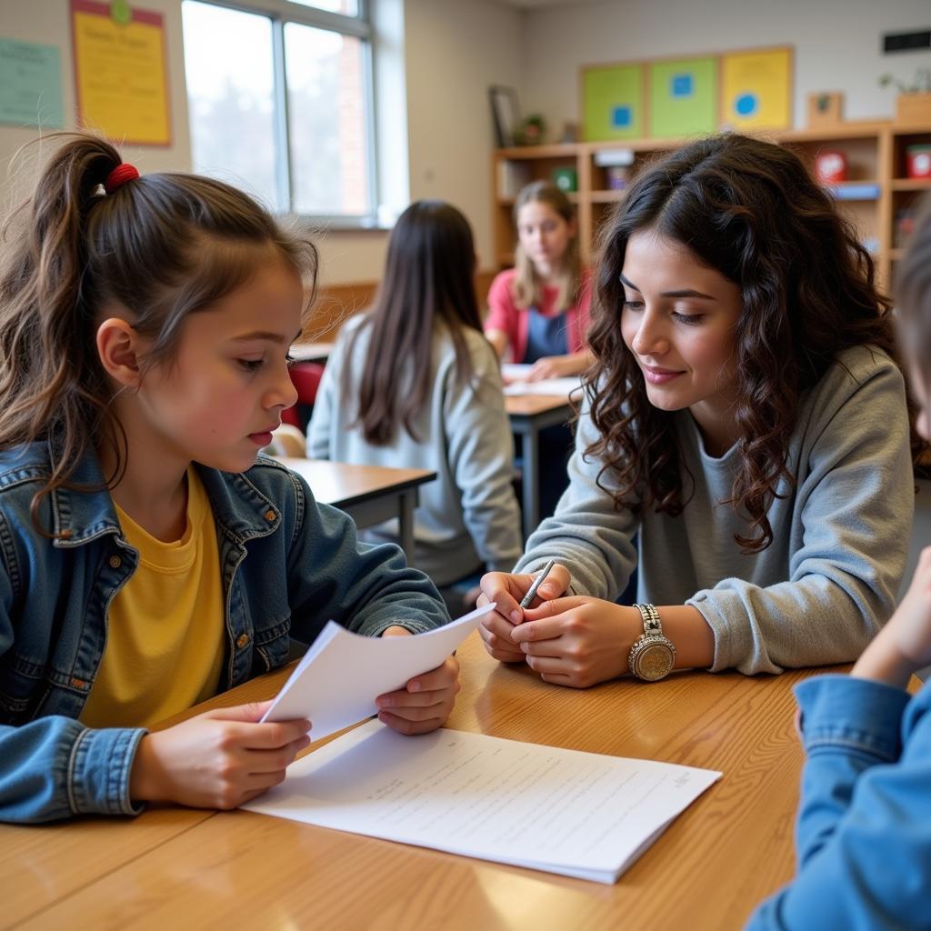 Students engaging in extracurricular activities