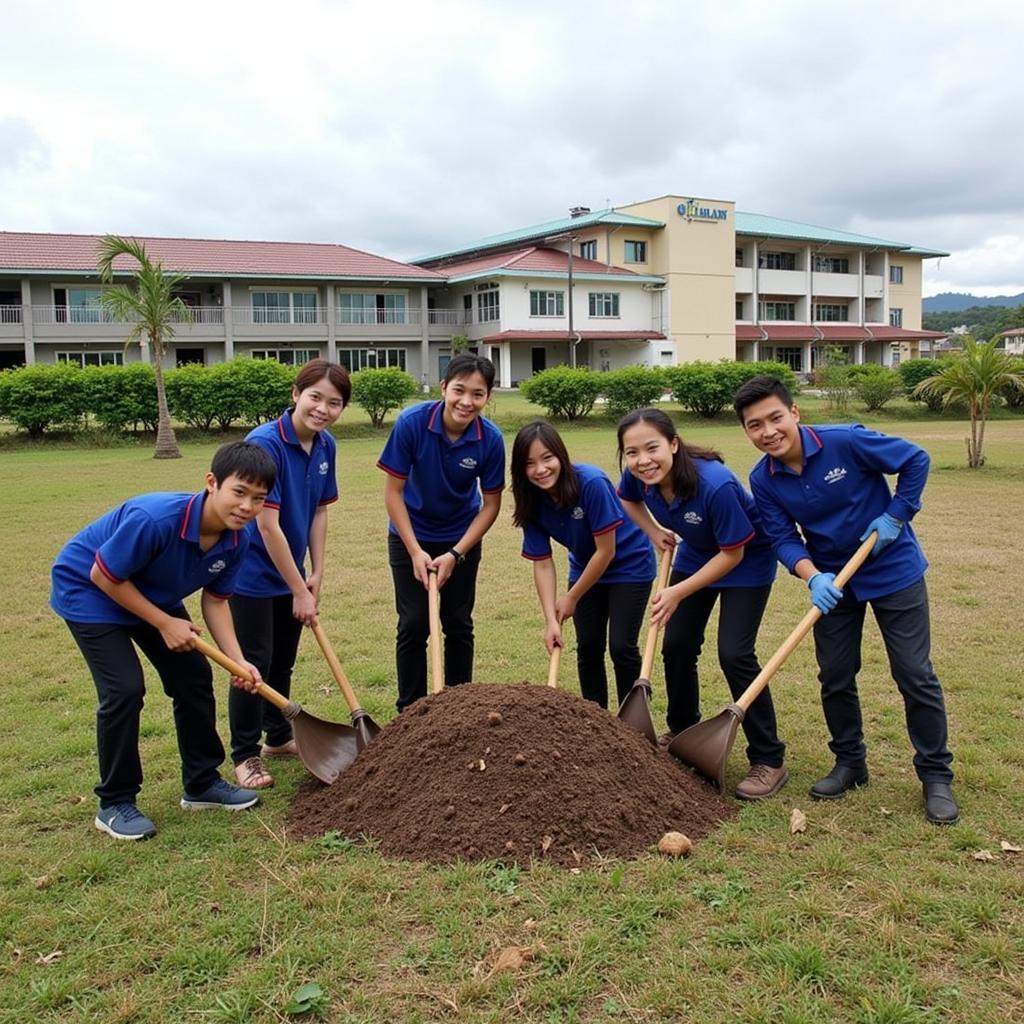 Học sinh THPT Gia Định tham gia hoạt động dọn dẹp vệ sinh môi trường