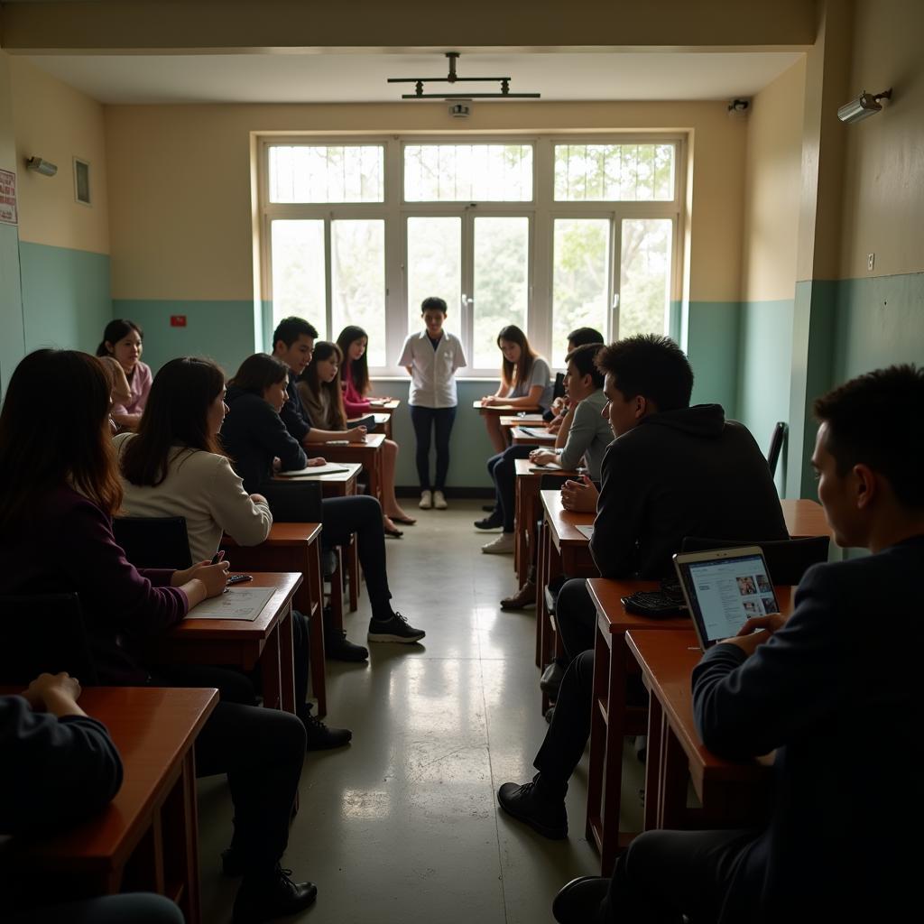 Gia Dinh High School students anxiously await exam results