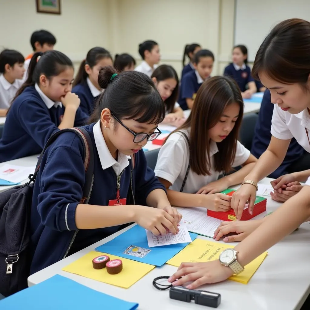 Students participating in an extracurricular activity