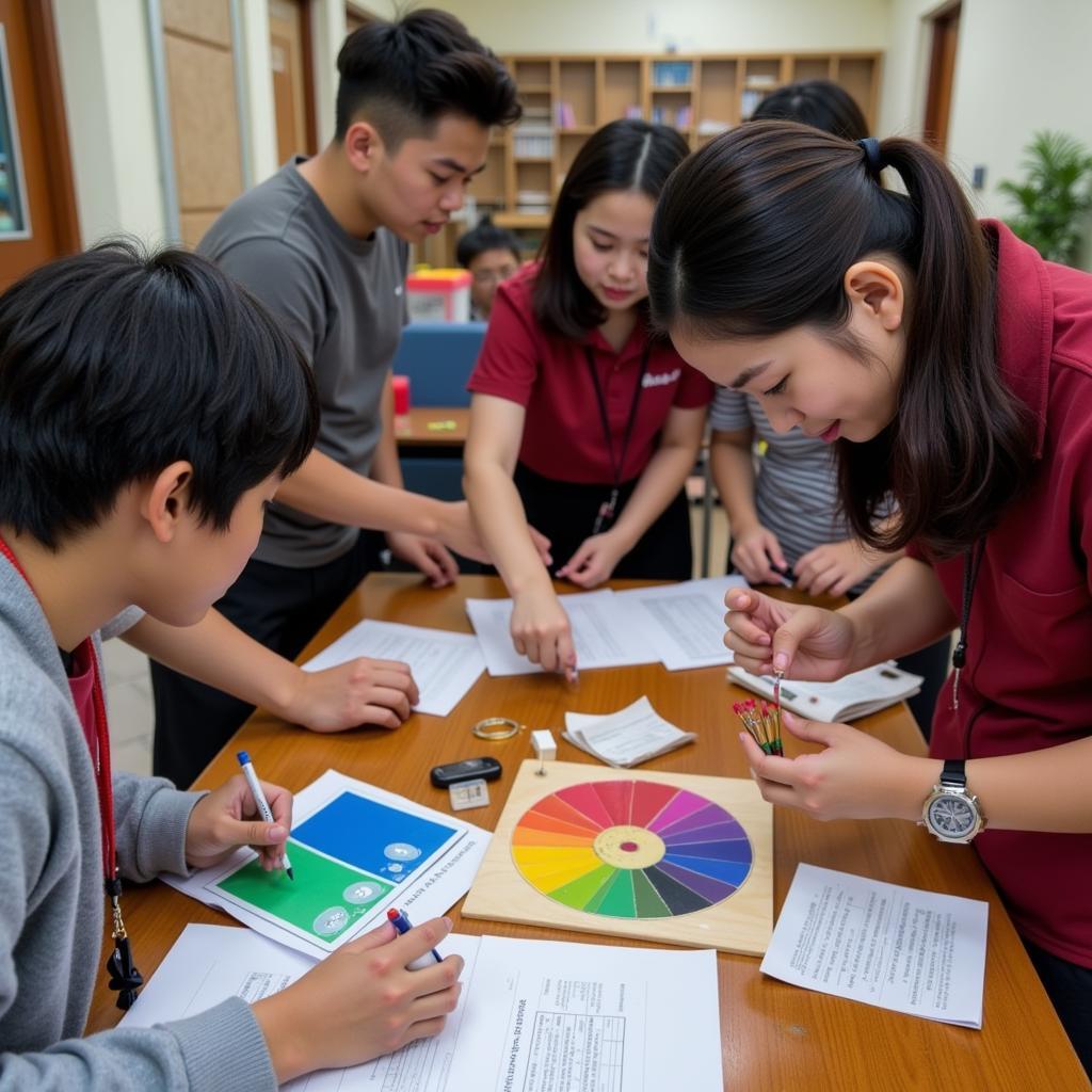 Học sinh trường THPT Chuyên Thăng Long tham gia hoạt động Đoàn Hội