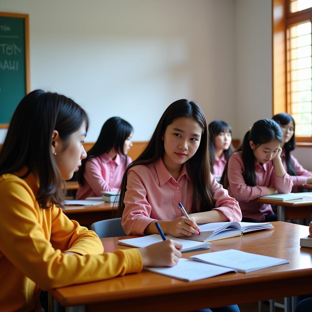 Students studying at THPT Gia Định