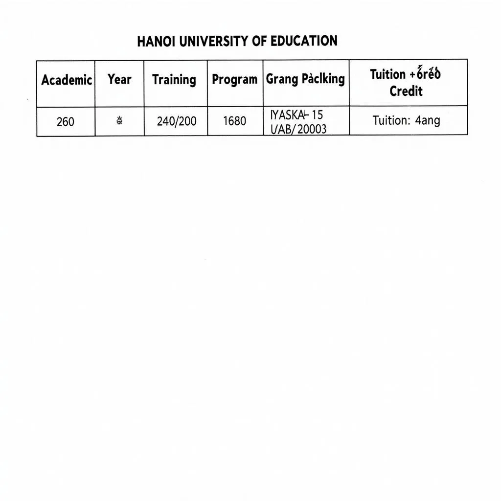 Khung học phí Đại học Sư phạm Hà Nội