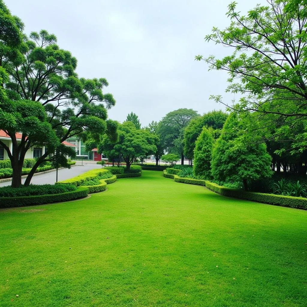 The green campus of Van Tao High School