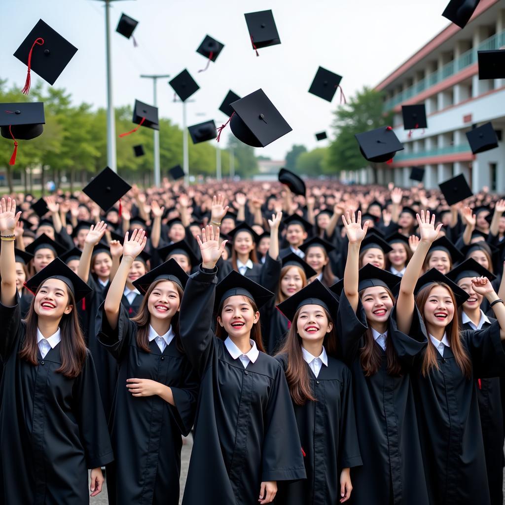 Graduation ceremony at Tan Phu High School