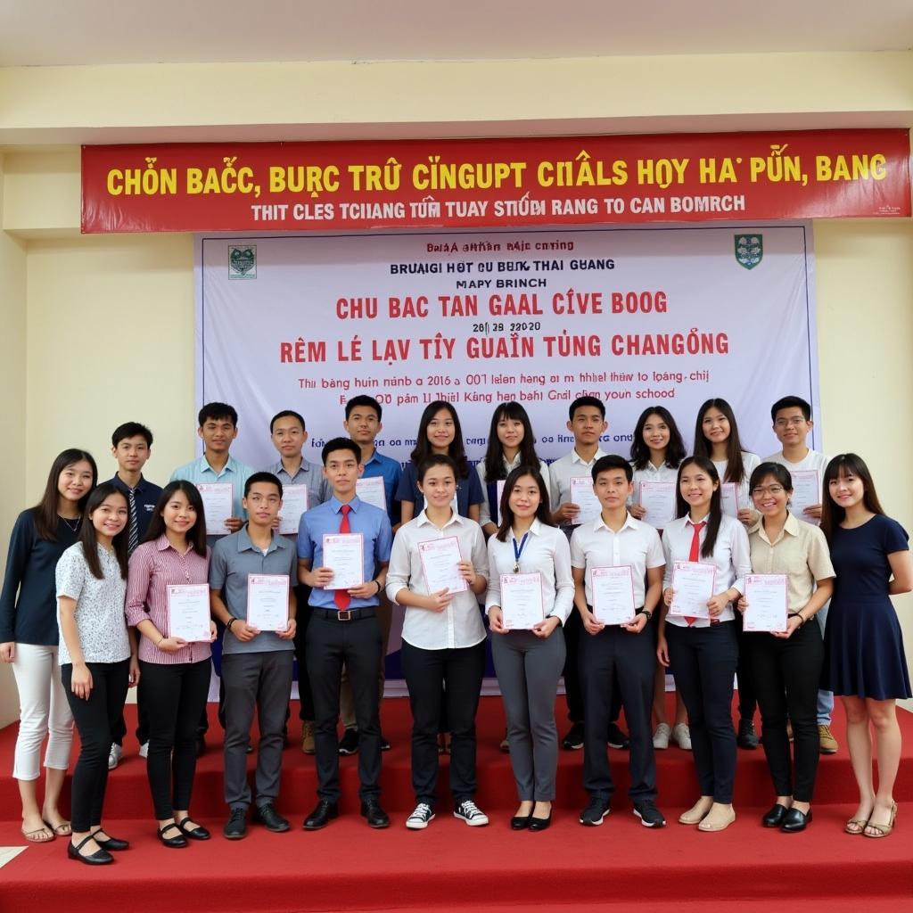 Lễ trao giải học sinh giỏi trường THPT Bắc Trà My