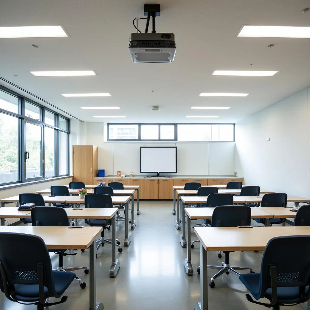 Modern classrooms at Gia Dinh High School