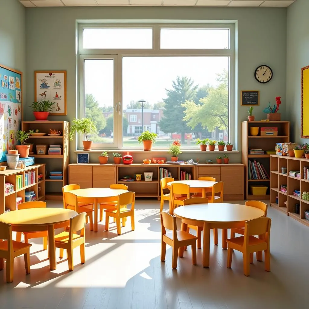 Modern kindergarten classroom at Kindergarten 10 District 3