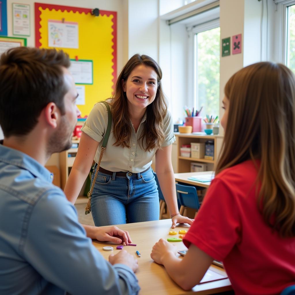 Parents visiting kindergarten