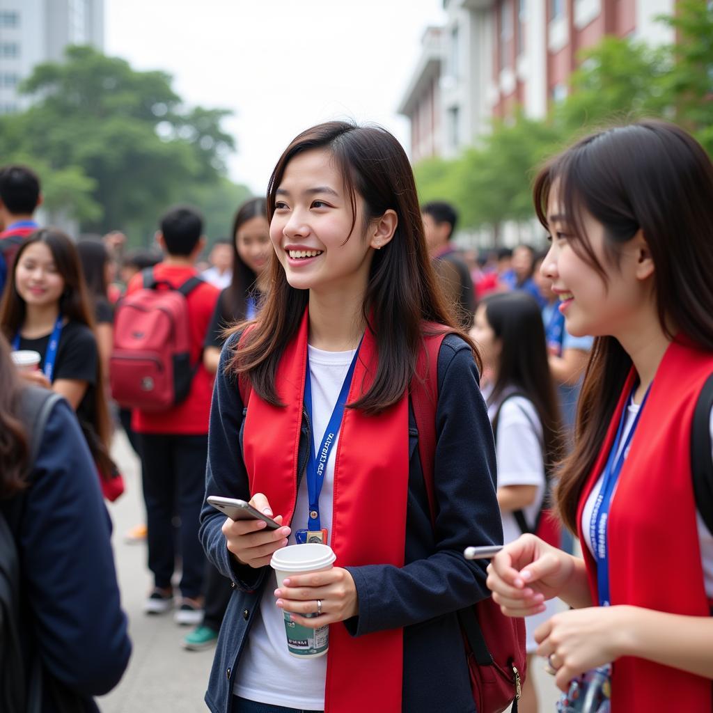 Sinh viên Đại học Ngoại ngữ Đà Nẵng tham gia hoạt động ngoại khóa