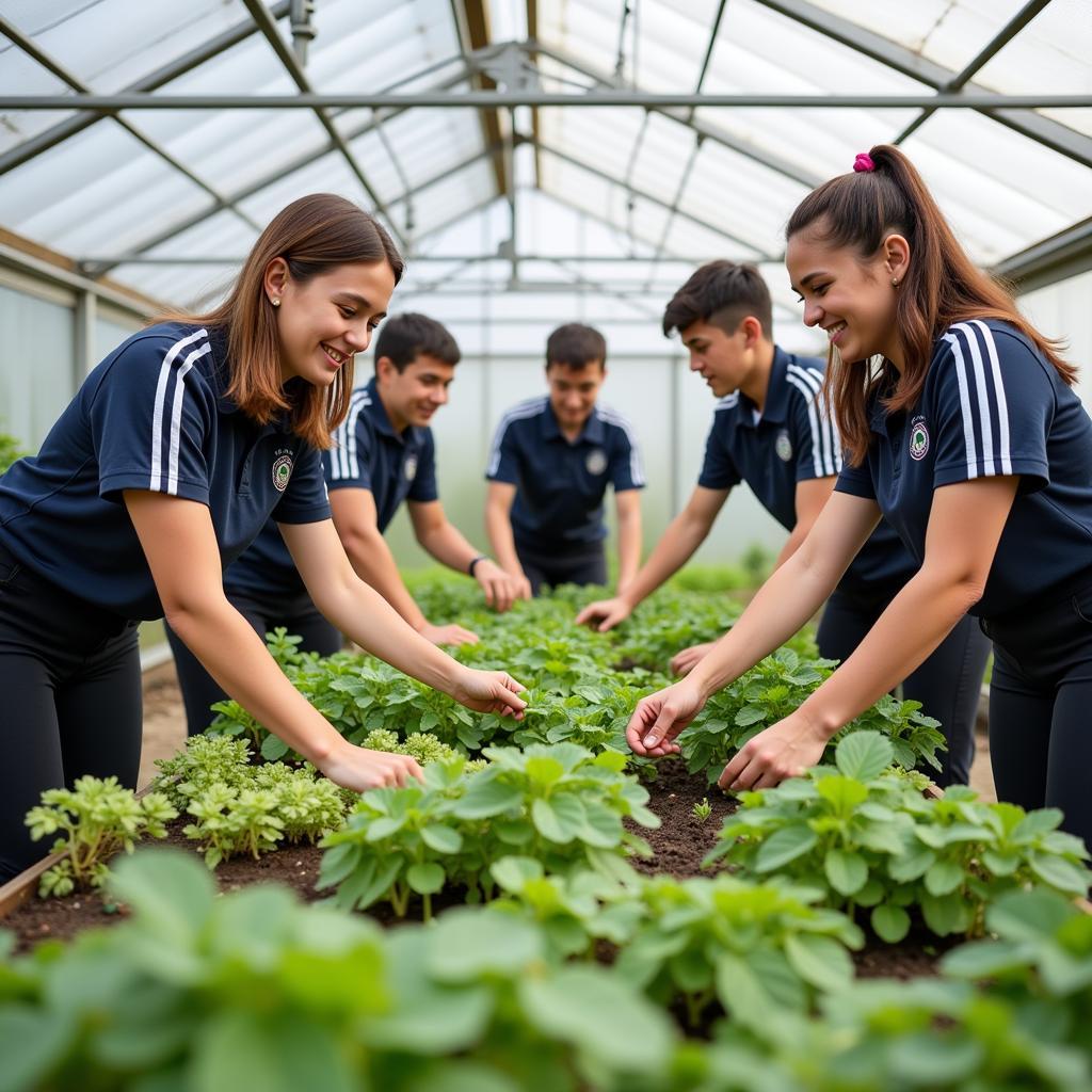 Students of Dak Nong Community College participating in practical training