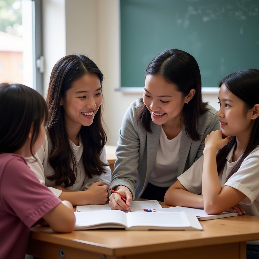 Gia Dinh High School Teachers Guiding Students