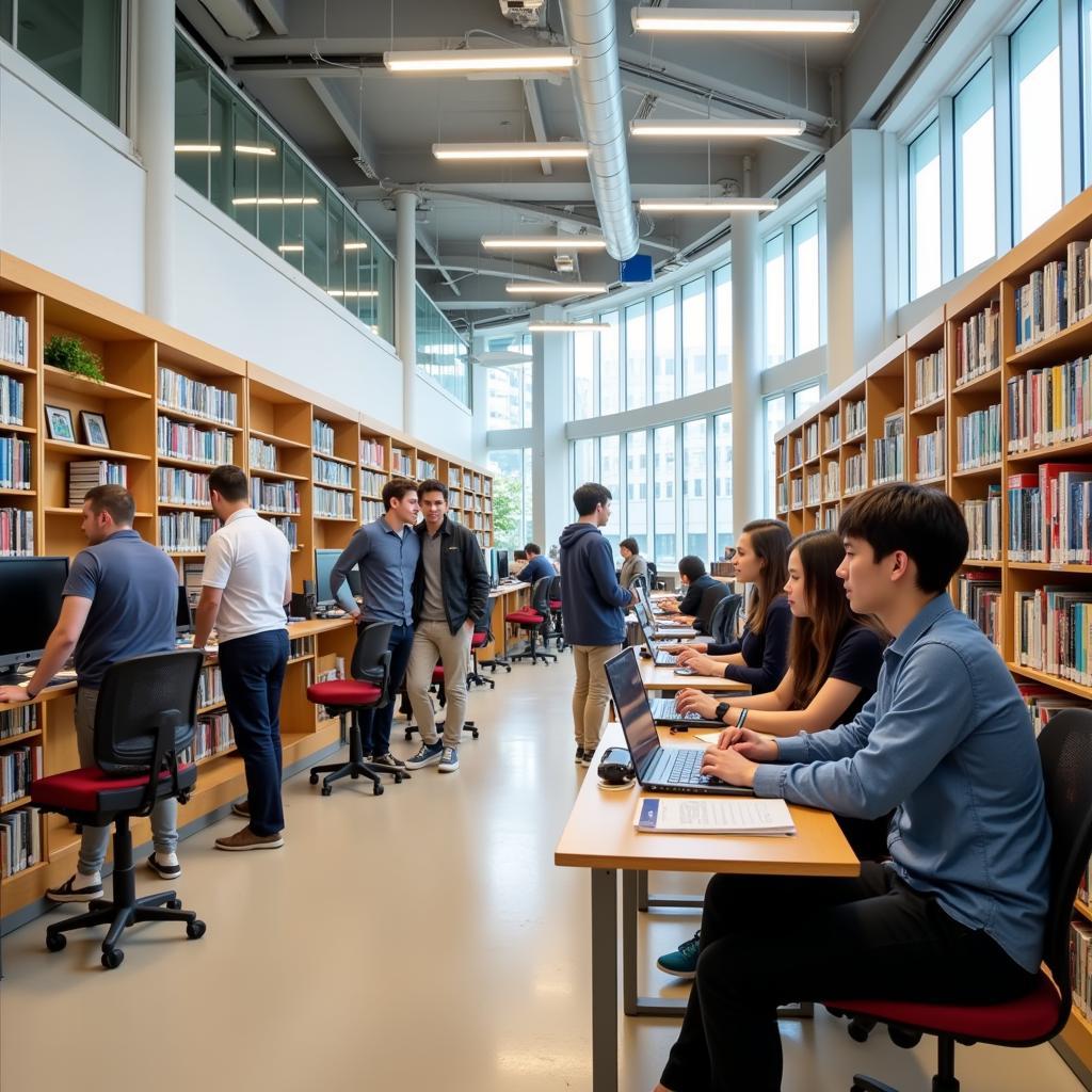 Modern library at THPT Gia Định