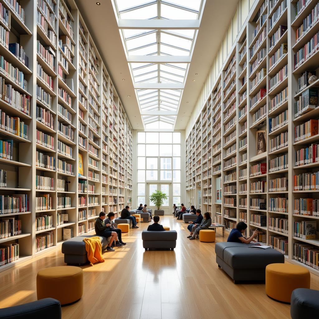 Modern library at Diem Thuy High School