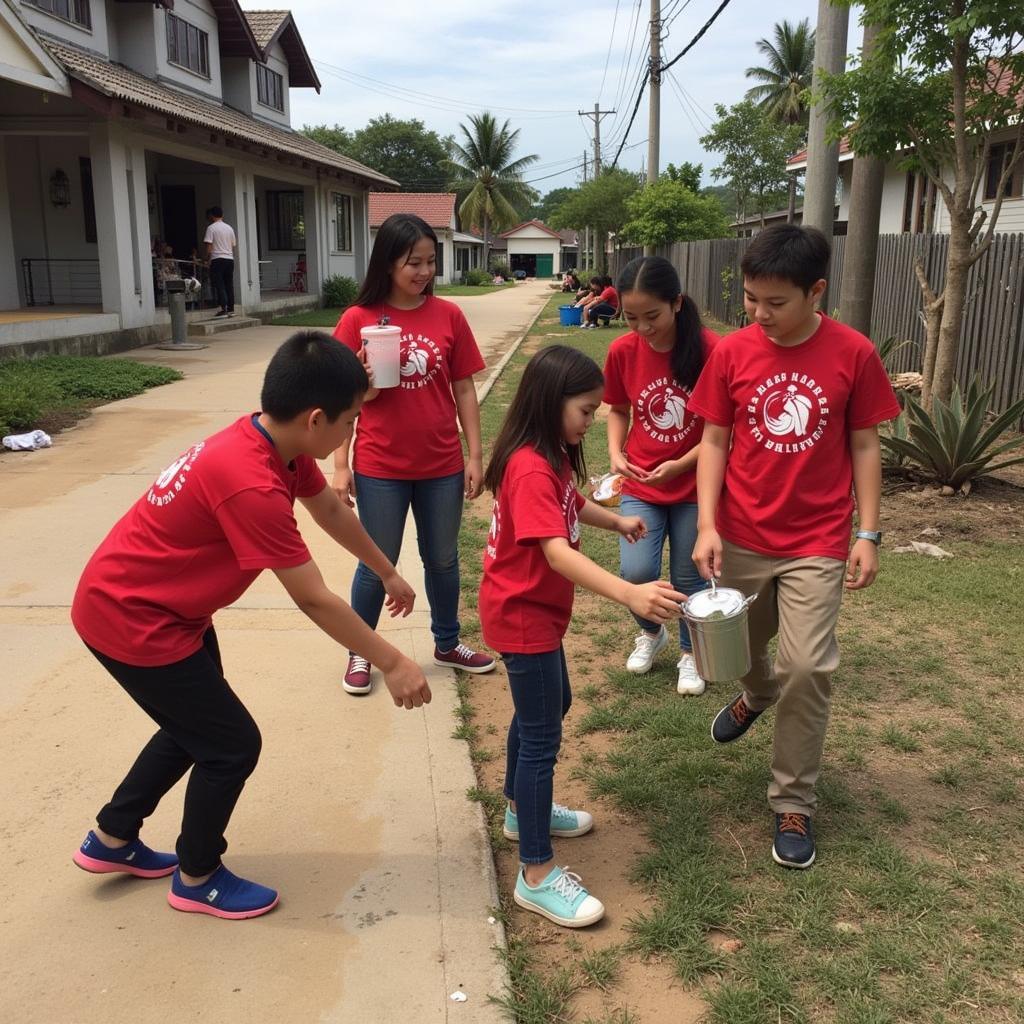 Tình nguyện viên THCS Trung Hoà